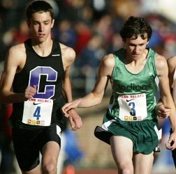 Sean McGorty and Ben Malone in last year's Penn mile. Photo by John Nepolitan.